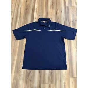 Nike Golf Polo Shirt Navy Blue White Men's XL Preppy Active Wear